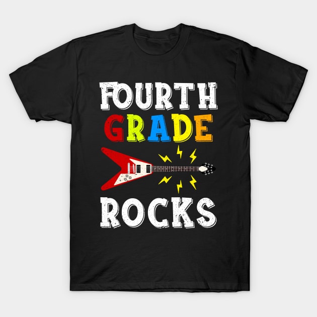 Fourth Grade Rocks Teacher Student Kid Back To School T-Shirt by hardyhtud
